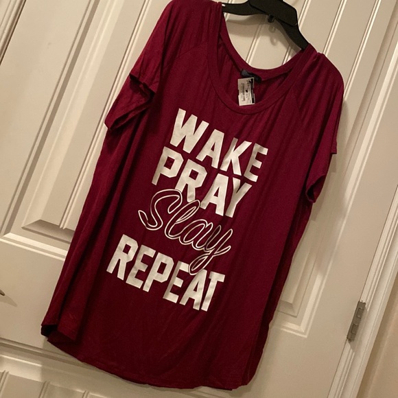 WAKE PRAY SLAY REPEAT XXXL Tshirt NWT - Picture 1 of 4